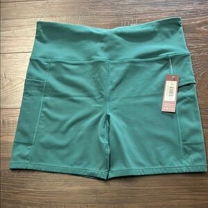 Kindred Bravely Teal Biker Shorts